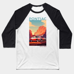 Timeless Thrills: The 1969 Pontiac GTO Tribute Design Baseball T-Shirt